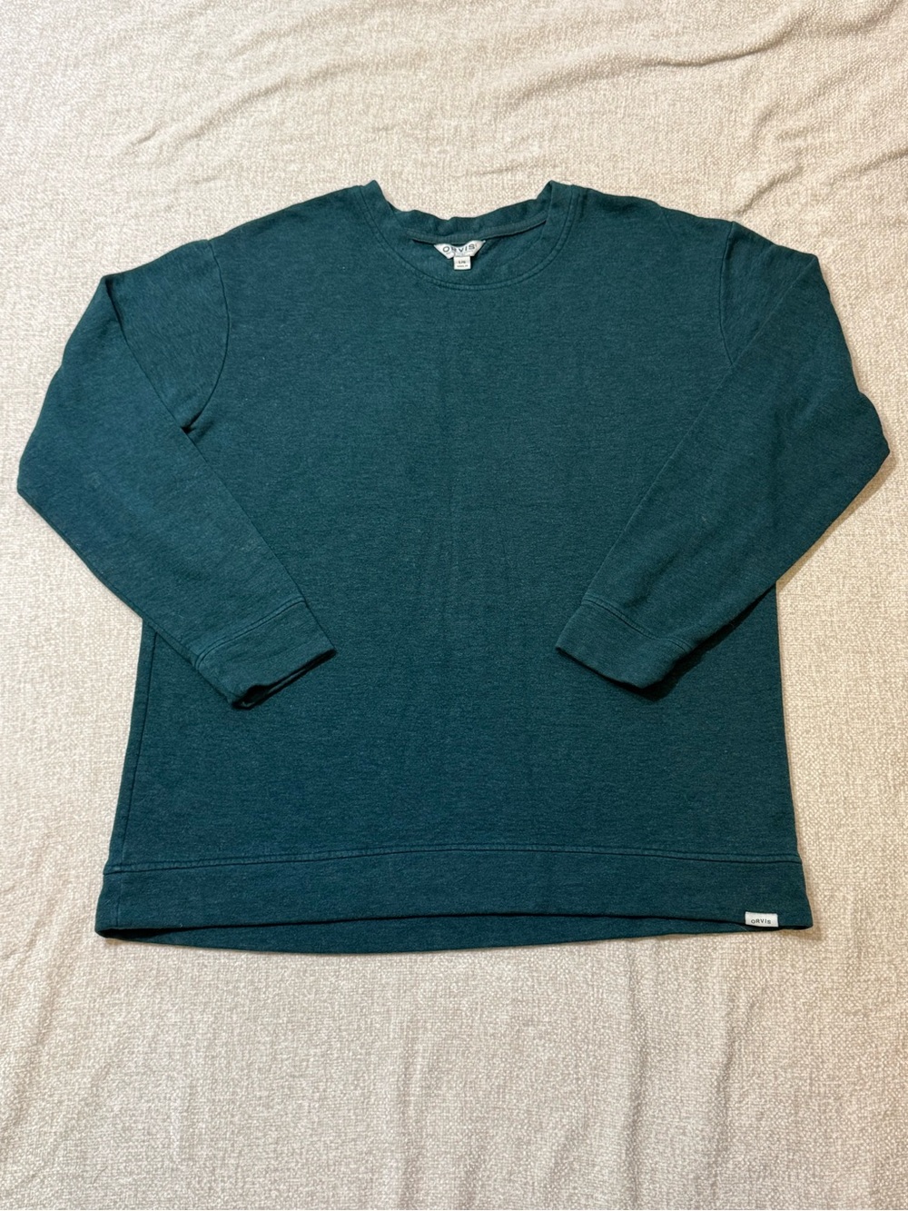 Orvis Womens L Teal Modal Crewneck Sweatshirt Quiet Luxury Gorpcore